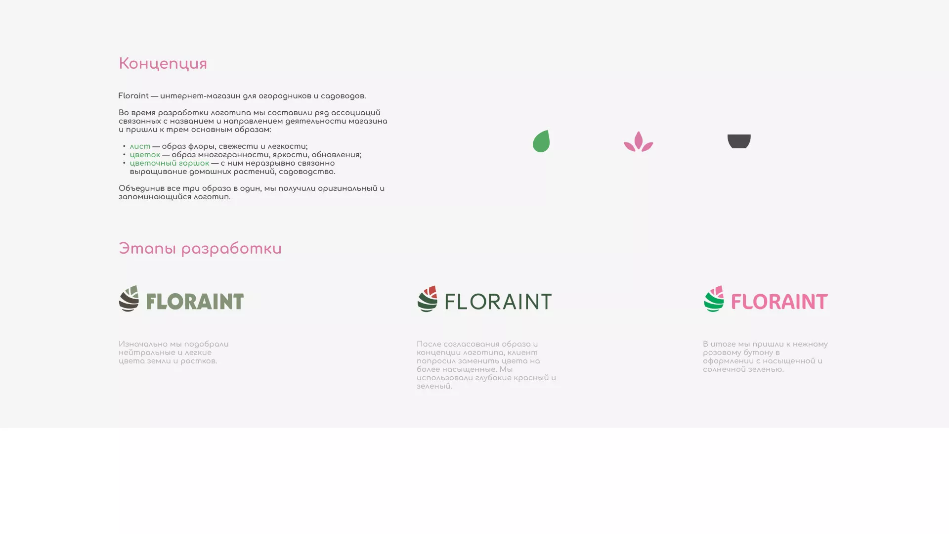 Создание логотипа и интернет-магазина «FLORAINT» в Медыни