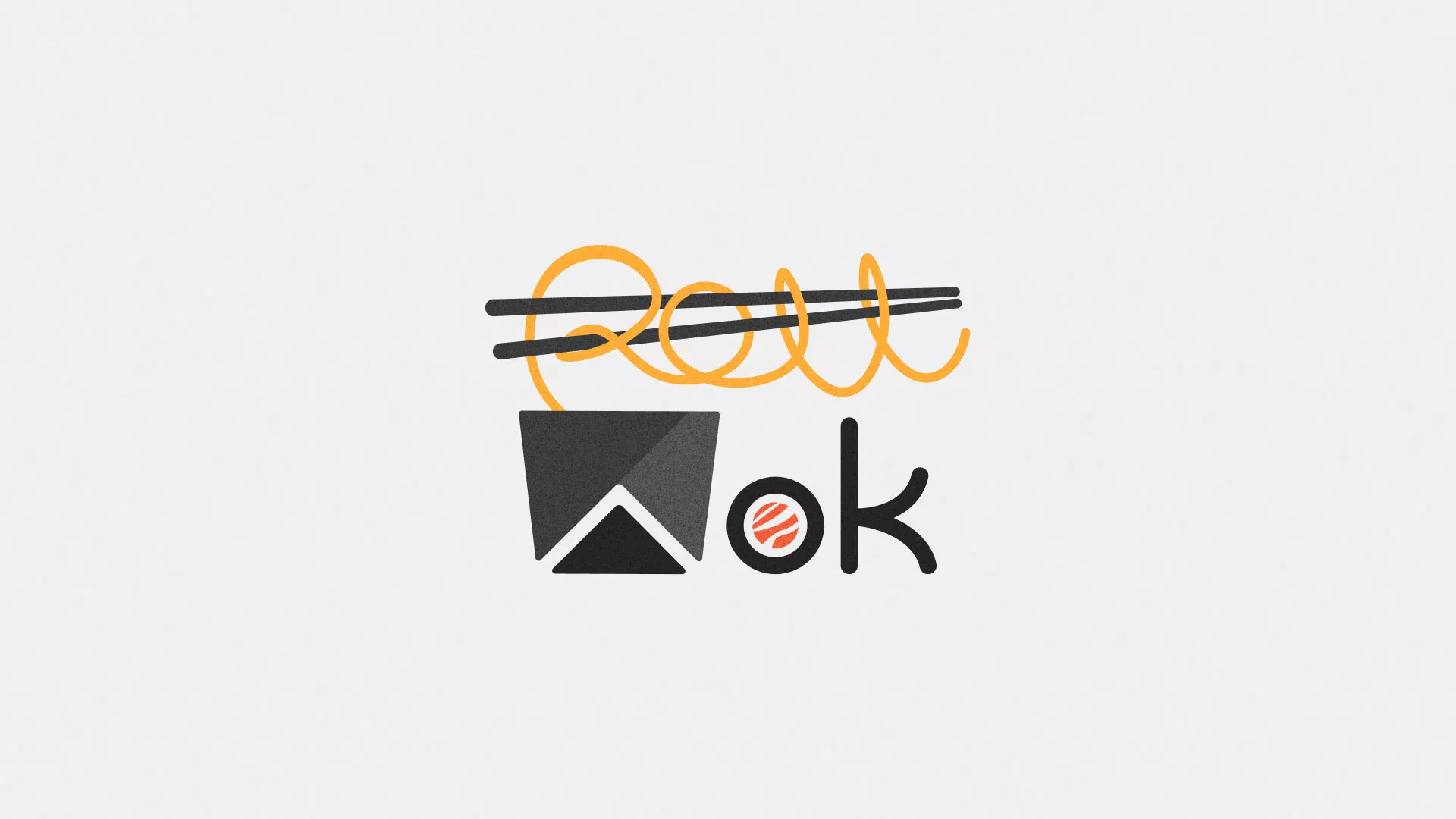 Разработка логотипа суши-бара «Roll Wok Club» в Медыни
